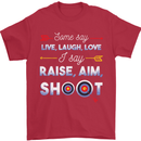 Raise Aim Shoot Funny Archery Archer Mens T-Shirt Cotton Gildan Red