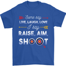 Raise Aim Shoot Funny Archery Archer Mens T-Shirt Cotton Gildan Royal Blue