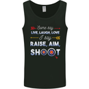 Raise Aim Shoot Funny Archery Archer Mens Vest Tank Top Black