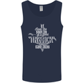 Raise Aim Shoot Funny Archery Archer Mens Vest Tank Top Navy Blue