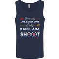 Raise Aim Shoot Funny Archery Archer Mens Vest Tank Top Navy Blue