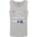 Raise Aim Shoot Funny Archery Archer Mens Vest Tank Top Sports Grey