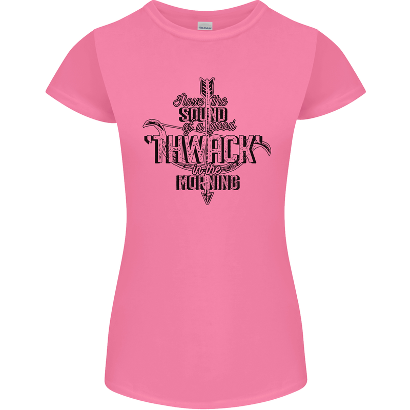 Raise Aim Shoot Funny Archery Archer Womens Petite Cut T-Shirt Azalea