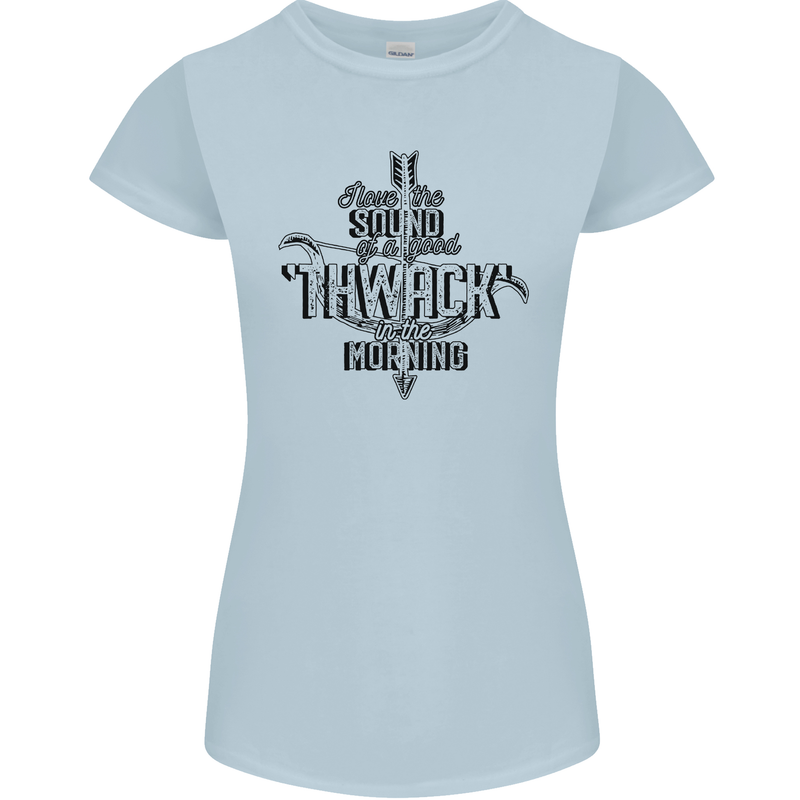 Raise Aim Shoot Funny Archery Archer Womens Petite Cut T-Shirt Light Blue