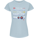 Raise Aim Shoot Funny Archery Archer Womens Petite Cut T-Shirt Light Blue