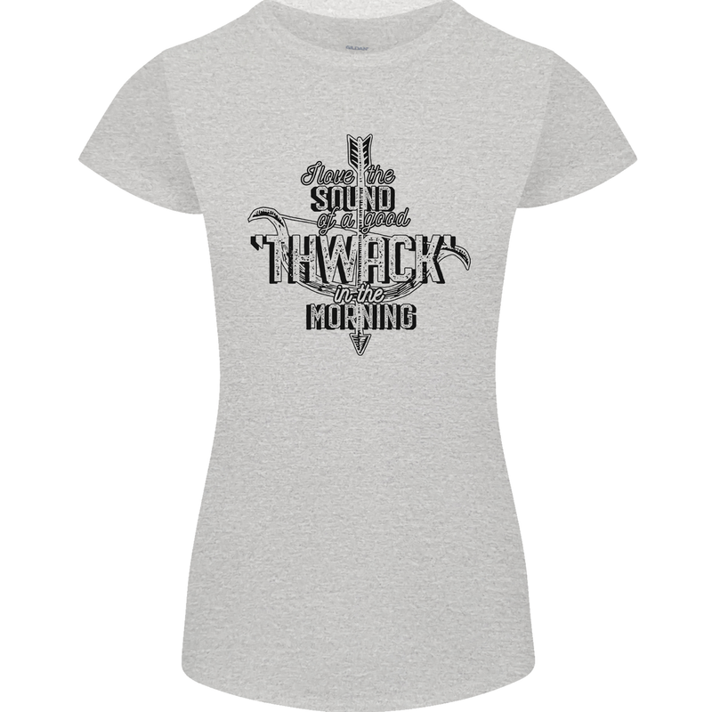 Raise Aim Shoot Funny Archery Archer Womens Petite Cut T-Shirt Sports Grey