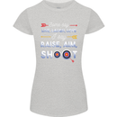 Raise Aim Shoot Funny Archery Archer Womens Petite Cut T-Shirt Sports Grey