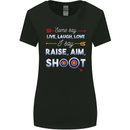 Raise Aim Shoot Funny Archery Archer Womens Wider Cut T-Shirt Black