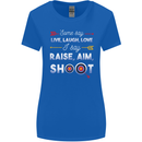 Raise Aim Shoot Funny Archery Archer Womens Wider Cut T-Shirt Royal Blue