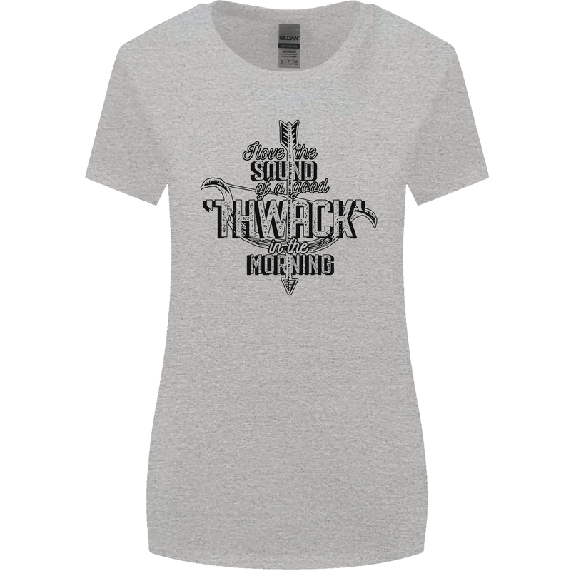 Raise Aim Shoot Funny Archery Archer Womens Wider Cut T-Shirt Sports Grey