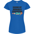 Raising My Husband Is Exhausting Womens Petite Cut T-Shirt Royal Blue