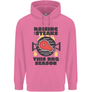 Raising the Steaks Funny BBQ Grill Childrens Kids Hoodie Azalea