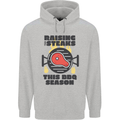 Raising the Steaks Funny BBQ Grill Childrens Kids Hoodie Sports Grey