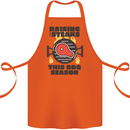 Raising the Steaks Funny BBQ Grill Cotton Apron 100% Organic Orange