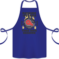 Raising the Steaks Funny BBQ Grill Cotton Apron 100% Organic Royal Blue