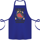 Raising the Steaks Funny BBQ Grill Cotton Apron 100% Organic Royal Blue