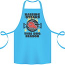 Raising the Steaks Funny BBQ Grill Cotton Apron 100% Organic Turquoise