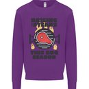 Raising the Steaks Funny BBQ Grill Kids Sweatshirt Jumper Purple