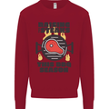 Raising the Steaks Funny BBQ Grill Kids Sweatshirt Jumper Red