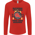 Raising the Steaks Funny BBQ Grill Mens Long Sleeve T-Shirt Red