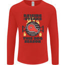 Raising the Steaks Funny BBQ Grill Mens Long Sleeve T-Shirt Red