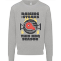 Raising the Steaks Funny BBQ Grill Mens Sweatshirt Jumper Sports Grey