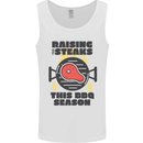 Raising the Steaks Funny BBQ Grill Mens Vest Tank Top White