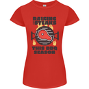 Raising the Steaks Funny BBQ Grill Womens Petite Cut T-Shirt Red