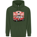 Rallye Monte Carlo Mini Rally Car Childrens Kids Hoodie Forest Green