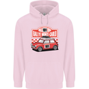 Rallye Monte Carlo Mini Rally Car Childrens Kids Hoodie Light Pink