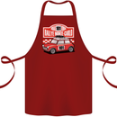 Rallye Monte Carlo Mini Rally Car Cotton Apron 100% Organic Maroon