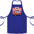 Rallye Monte Carlo Mini Rally Car Cotton Apron 100% Organic Royal Blue