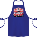 Rallye Monte Carlo Mini Rally Car Cotton Apron 100% Organic Royal Blue