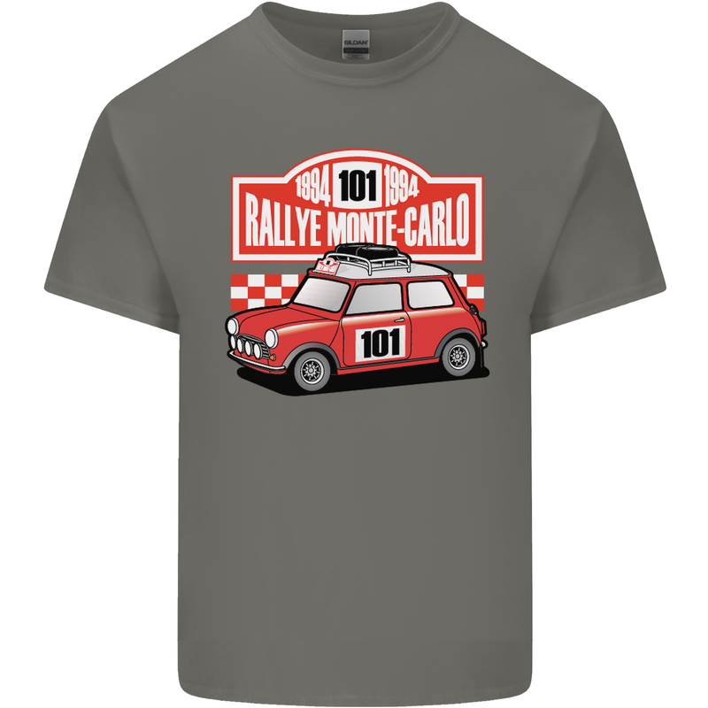 Rallye Monte Carlo Mini Rally Car Kids T-Shirt Childrens Charcoal
