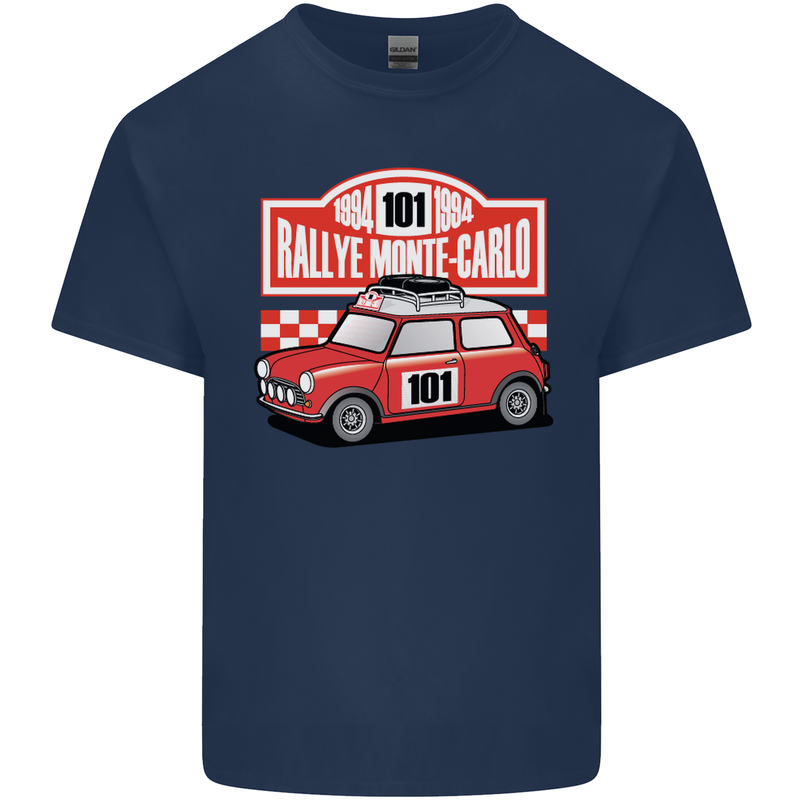 Rallye Monte Carlo Mini Rally Car Kids T-Shirt Childrens Navy Blue