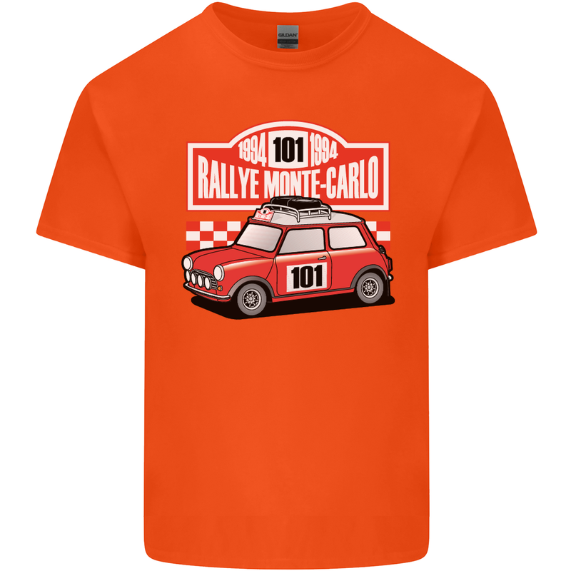 Rallye Monte Carlo Mini Rally Car Kids T-Shirt Childrens Orange