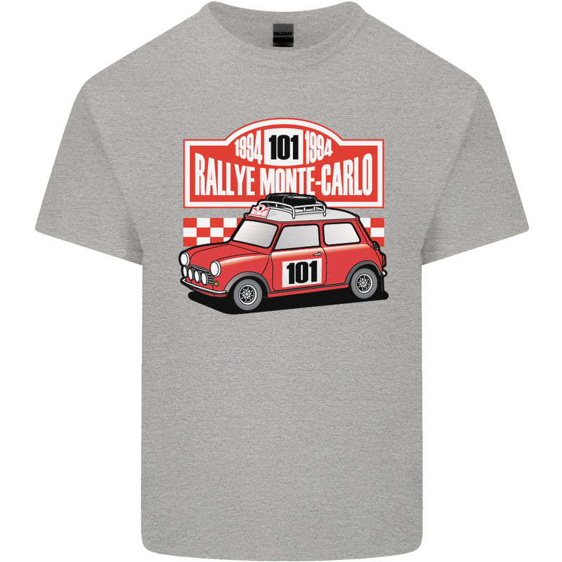 Rallye Monte Carlo Mini Rally Car Kids T-Shirt Childrens Sports Grey