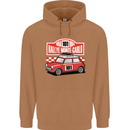 Rallye Monte Carlo Mini Rally Car Mens 80% Cotton Hoodie Caramel Latte