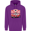 Rallye Monte Carlo Mini Rally Car Mens 80% Cotton Hoodie Purple