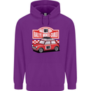 Rallye Monte Carlo Mini Rally Car Mens 80% Cotton Hoodie Purple