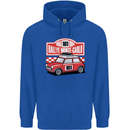 Rallye Monte Carlo Mini Rally Car Mens 80% Cotton Hoodie Royal Blue