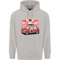 Rallye Monte Carlo Mini Rally Car Mens 80% Cotton Hoodie Sports Grey