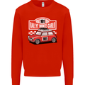 Rallye Monte Carlo Mini Rally Car Mens Sweatshirt Jumper Bright Red