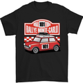 Rallye Monte Carlo Mini Rally Car Mens T-Shirt Cotton Gildan Black