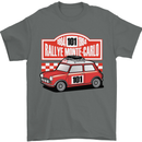 Rallye Monte Carlo Mini Rally Car Mens T-Shirt Cotton Gildan Charcoal