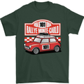 Rallye Monte Carlo Mini Rally Car Mens T-Shirt Cotton Gildan Forest Green