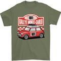 Rallye Monte Carlo Mini Rally Car Mens T-Shirt Cotton Gildan Military Green