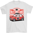 Rallye Monte Carlo Mini Rally Car Mens T-Shirt Cotton Gildan White