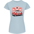 Rallye Monte Carlo Mini Rally Car Womens Petite Cut T-Shirt Light Blue