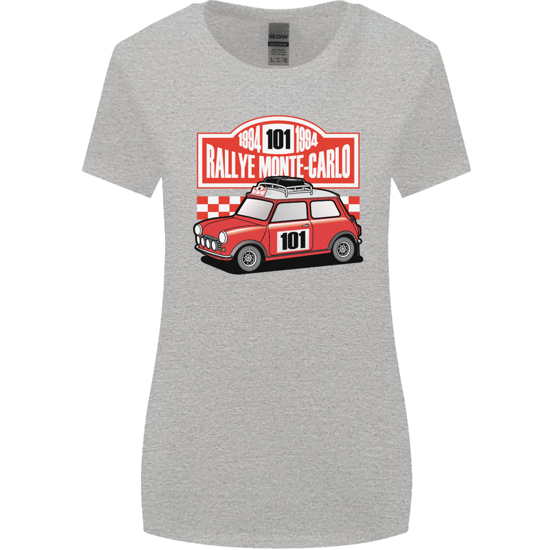 Rallye Monte Carlo Mini Rally Car Womens Wider Cut T-Shirt Sports Grey